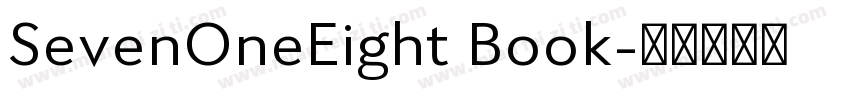 SevenOneEight Book字体转换